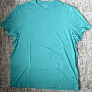 J. Crew Men's Aqua Short Sleeve Tee